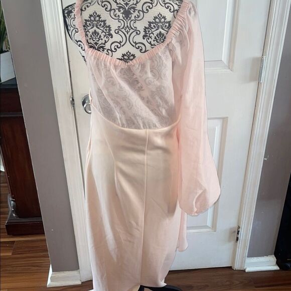 Asos NWT  Pink Chiffon Dress - Picture 6 of 8